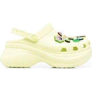 Crocs, Limoen Groene Geperforeerde Charme Klompen Groen, Heren, Maat:41 EU