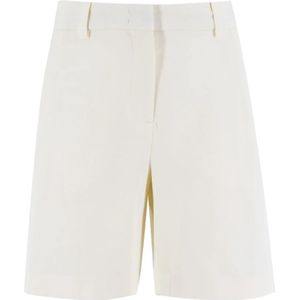 Ermanno Scervino, Linnen Bermuda Shorts Wit, Dames, Maat:XS