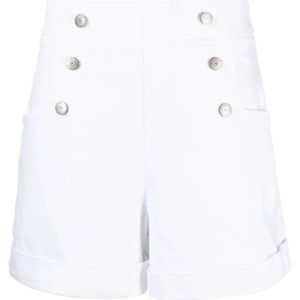 P.a.r.o.s.h., Korte broeken, Dames, Wit, L, Katoen, Witte Casual Shorts voor Vrouwen