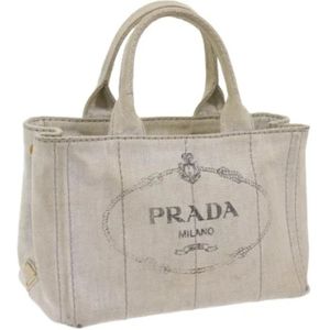 Prada Vintage, Pre-owned Canvas prada-bags Wit, Dames, Maat:ONE Size