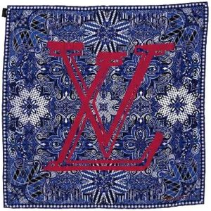 Louis Vuitton Vintage, Pre-owned Silk scarves Blauw, Dames, Maat:ONE Size
