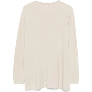 Le Tricot Perugia, Tops, Dames, Beige, L, Wol, Beige Wol Zijde Gebreide Trui