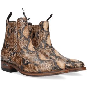 Sendra, Schoenen, Heren, Bruin, 41 EU, Leer, Bruine Slangenprint Cowboy Laarzen