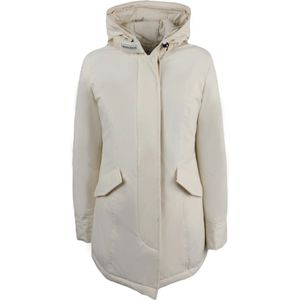 Woolrich, Winter Jassen Wit, Dames, Maat:S