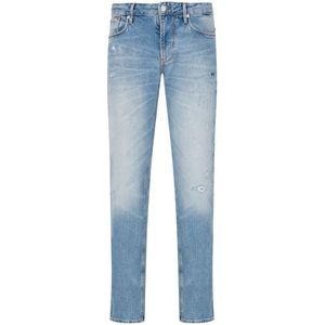Emporio Armani, Slim-fit Jeans Blauw, Heren, Maat:W38