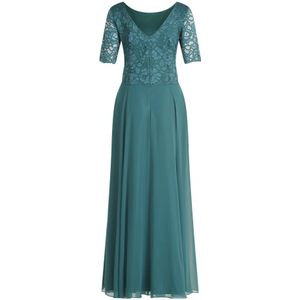 vera mont, Kleedjes, Dames, Groen, 2Xl, Chiffon, Kanten en chiffon cocktailjurk