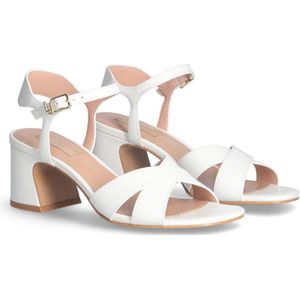 Liu Jo, Schoenen, Dames, Wit, 38 EU, Leer, Witte Leren Sandalen Vrouwen