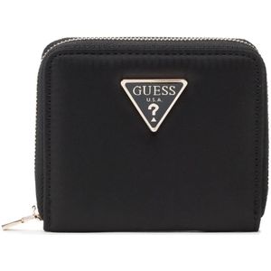 Guess, Accessoires, Dames, Zwart, ONE Size, Polyester, Zwarte Eco Gemma SLG Portemonnee