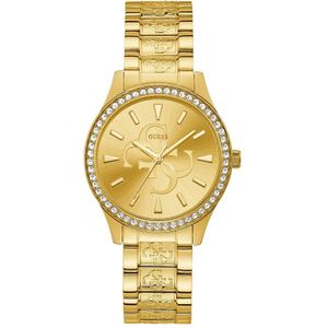 Guess, Anna Goud Quartz Analoog Horloge Geel, Dames, Maat:ONE Size