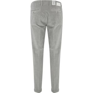 Re-Hash, Broeken, Heren, Grijs, W34, Katoen, Fluwelen Herenbroek Grijs Slim Fit