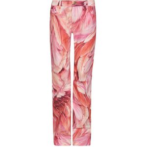 Roberto Cavalli, Broeken, Dames, Veelkleurig, M, Roze Broek