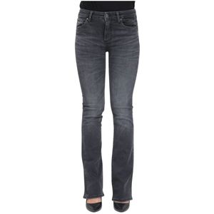 Armani Exchange, Jeans, Dames, Zwart, W32, Denim, Zwart vervaagde denim uitlopende jeans