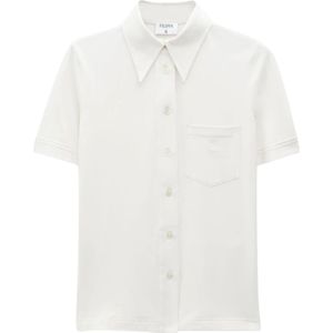 Filippa K, Blouses & Shirts, Dames, Beige, L, Korte Mouw Jersey Shirt
