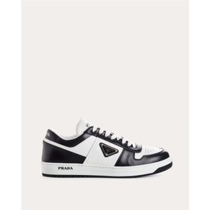 Prada, Downtown Sportieve Retro Leren Sneakers Veelkleurig, Heren, Maat:41 EU