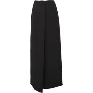 Givenchy, Exclusieve Maxi Rok met Wikkeleffect Zwart, Dames, Maat:S