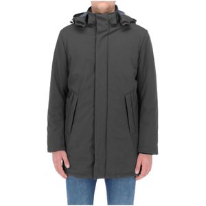 RefrigiWear, Waterdichte Tech Parka met Gewatteerd Interieur Grijs, Heren, Maat:L