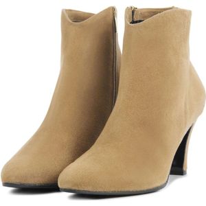 Stefano Lauran, Schoenen, Dames, Bruin, 37 EU, Camel Enkellaarsjes