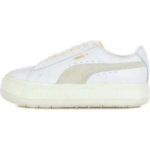 Puma, Lage Damesneakers van Suede Mayu Leer Wit, Dames, Maat:40 EU