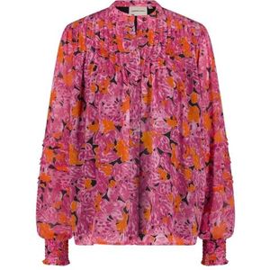 Fabienne Chapot, Luchtige Blouse met Ballonmouwen Roze, Dames, Maat:XS