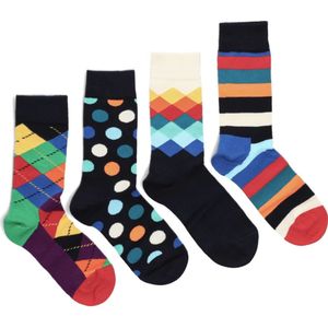 Happy Socks, Ondergoed, Heren, Veelkleurig, S, Katoen, Kleurrijke Sokken Cadeauset