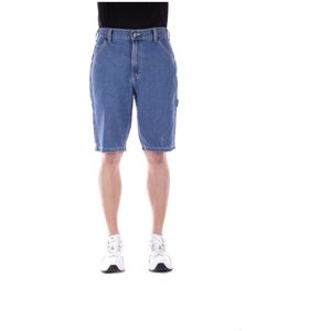 Dickies, Denim Shorts met rits- en knoopsluiting Blauw, Heren, Maat:W34