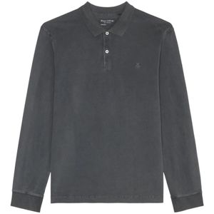 Marc O'Polo, Tops, Heren, Grijs, L, Katoen, Polo shirt jersey regular