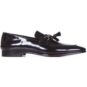 Tom Ford, Bruine leren loafers Bruin, Heren, Maat:44 EU