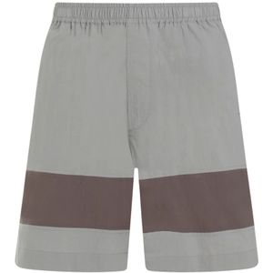 Craig Green, Korte broeken, Heren, Veelkleurig, S, Katoen, Grijze Katoenen Shorts Elastische Taille