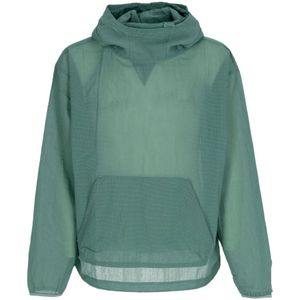 Nike, Sweatshirts & Hoodies, Heren, Groen, L, Nylon, Mesh Hoodie Sportkleding Lichtgewicht Tech Pack