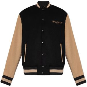 Balmain, Jassen, Heren, Zwart, M, Wol, Bomberjack