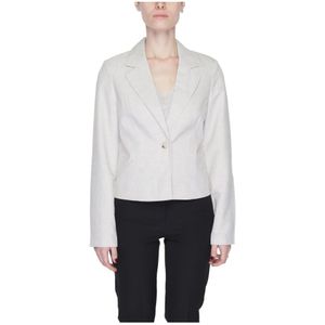 Vero Moda, Korte Slim Jas Lente/Zomer Collectie Grijs, Dames, Maat:XS