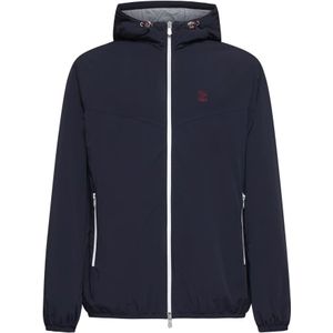 Brunello Cucinelli, Jassen, Heren, Blauw, XL, Blauwe Jassen voor Mannen