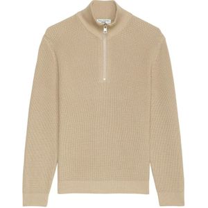 Marc O'Polo, Truien, Heren, Beige, L, Katoen, Df C Knit Troyer regular