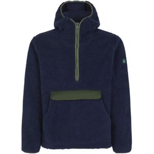 Save The Duck, Stijlvolle Parka Jas met Nep Bont Capuchon Blauw, Heren, Maat:L