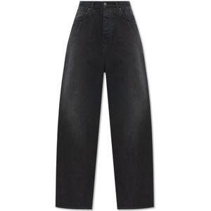 Balenciaga, Baggy jeans Zwart, Dames, Maat:S