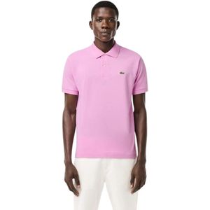 Lacoste, Tops, Heren, Roze, XL, Heren Polo Shirt Korte Mouw