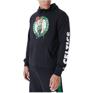 New Era, Sweatshirts & Hoodies, Heren, Zwart, M, Katoen, Boston Celtics Hoodie NBA Collectie