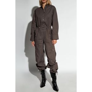 Samsøe Samsøe, Jumpsuits & Playsuits, Dames, Grijs, M, Katoen, ‘Ashley’ jumpsuit