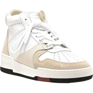 Zespà, Zsp 24 kalf Nappa Suede High Top Sneaker Beige, Dames, Maat:36 EU