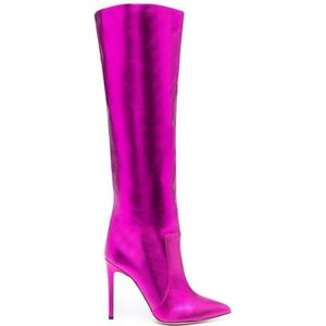 Paris Texas, Hot Pink Leren Stiletto Laarzen Roze, Dames, Maat:36 EU