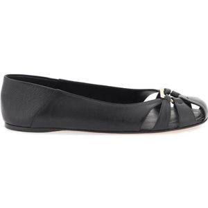 Salvatore Ferragamo, Ballerinas Zwart, Dames, Maat:38 1/2 EU