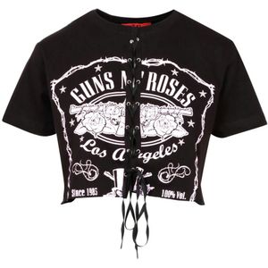 Aniye By, Zwarte Guns n' Roses Crop Top Veelkleurig, Dames, Maat:S