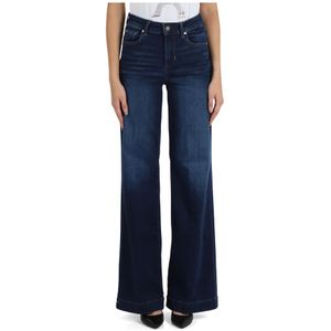 Liu Jo, Jeans, Dames, Blauw, W28, Katoen, Authentieke Beat Flare Jeans