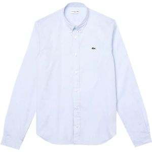 Lacoste, Overhemden, Heren, Blauw, M, Heren Logo Overzicht Shirt