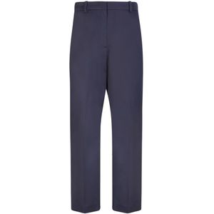 Kenzo, Elegante cropped blauwe broek Blauw, Dames, Maat:XS