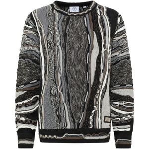 Carlo Colucci, Truien, Heren, Grijs, 2Xl, Oversized Pullover in Levendige Kleuren