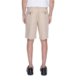 Armani Exchange, Korte broeken, Heren, Beige, W30, Katoen, Katoen Bermuda Shorts