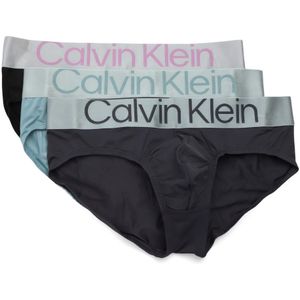 Calvin Klein, Ondergoed, Heren, Veelkleurig, L, Polyester, 3-Pack Microfiber Steel Slip Set