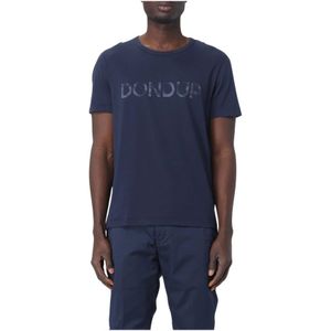 Dondup, Tops, Heren, Blauw, 2Xl, Katoen, Ronde hals T-shirt