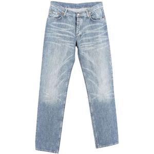 Gucci Vintage, Pre-owned Cotton jeans Blauw, Dames, Maat:L